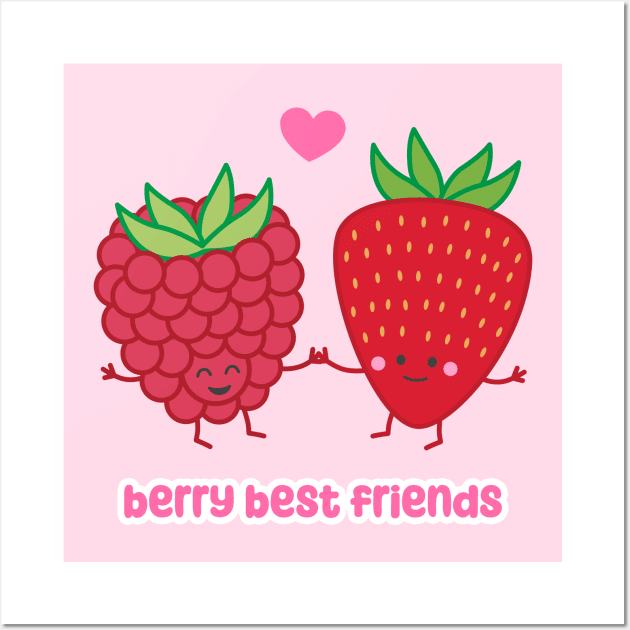 Berry Best Friends | by queenie's cards Wall Art by queenie's cards